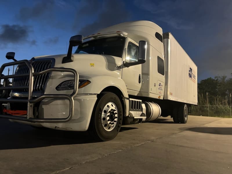 PK Turbo truck in transit